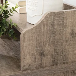 Computer Desk with Hutch - Versa Weathered Oak