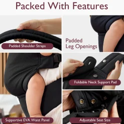 Coton Baby Carrier 3-24m - Black