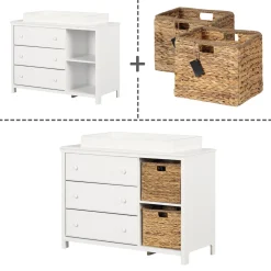 Cotton Candy Changing Table - Pure White