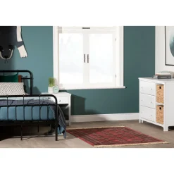 Cotton Candy 3-Drawer Dresser with Baskets - Pure White