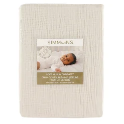 Cotton Muslin Crib Sheet - Moonbeam