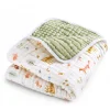 Cotton Muslin Dream Blanket - Sage Woodland