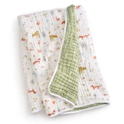 Cotton Muslin Dream Blanket - Sage Woodland