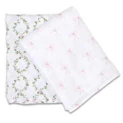 Cotton Muslin Swaddle (2) - Bows