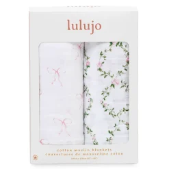 Cotton Muslin Swaddle (2) - Bows
