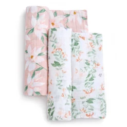 Cotton Muslin Swaddles (2) - Butterfly Garden
