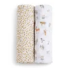 Cotton Muslin Swaddles (2) - Giraffe Safari
