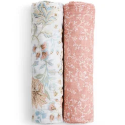 Cotton Muslin Swaddles(2) - Victorian Flowers