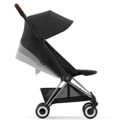 Coya Stroller - Chrome Frame with Sepia Black Seat