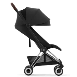 Coya Stroller - Chrome Frame with Sepia Black Seat