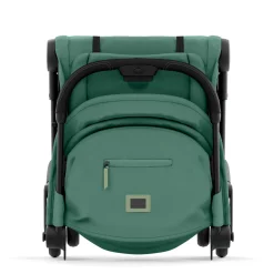 Coya Stroller - Matte Black Frame with Leaf Green Seat
