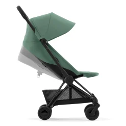 Coya Stroller - Matte Black Frame with Leaf Green Seat