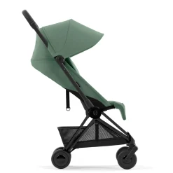 Coya Stroller - Matte Black Frame with Leaf Green Seat