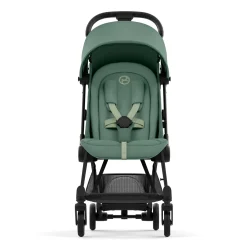 Coya Stroller - Matte Black Frame with Leaf Green Seat
