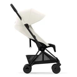 Coya Stroller - Matte Black Frame with Off-White Seat
