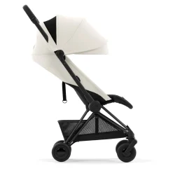 Coya Stroller - Matte Black Frame with Off-White Seat
