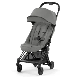 Coya Stroller - Matte Black Frame with Mirage Grey Seat