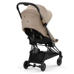 Coya Stroller - Matte Black Frame with Sepia Beige Seat