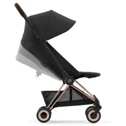 Coya Stroller - Rose Gold Frame with Sepia Black Seat