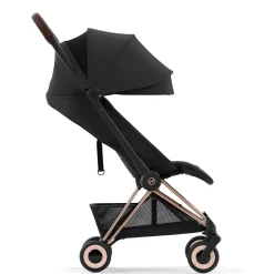 Coya Stroller - Rose Gold Frame with Sepia Black Seat