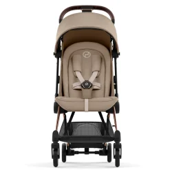 Coya Stroller - Rose Gold Frame with Sepia Beige Seat