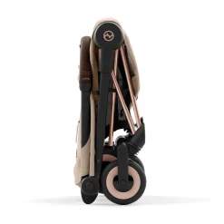 Coya Stroller - Rose Gold Frame with Sepia Beige Seat