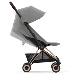 Coya Stroller - Rose Gold Frame with Mirage Grey Seat