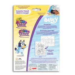 Crayola Colour & Erase Reusable Puzzle Set, Bluey
