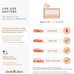 Crib 3-1 White Cotton Candy