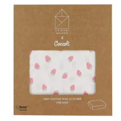 Crib Fitted Sheet - Strawberries
