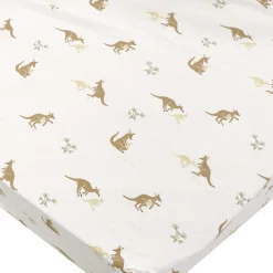 Crib Fitted Sheet Kangaroo - Special Edition CHU Sainte‑Justine Foundation