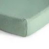 Crib Fitted Sheet Muslin -Roman Green
