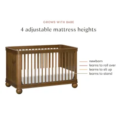 Crosby 3-in-1 Convertible Crib - Natural Walnut