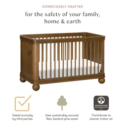 Crosby 3-in-1 Convertible Crib - Natural Walnut
