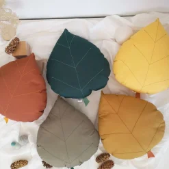 Cushion Birch Leaf - Mustard