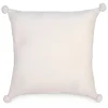 Cushion White Pompoms