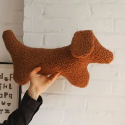 Dachshund Dog Pillow - Rust