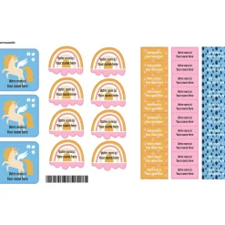 Daycare Name Labels - Unicorn Lexie