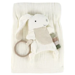Deluxe Muslin Blanket + Rabbit Toy