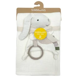 Deluxe Muslin Blanket + Rabbit Toy