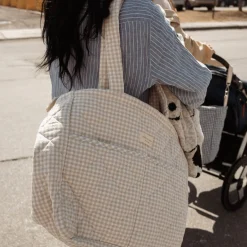 Diaper Bag - Gingham Beige