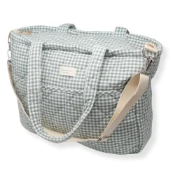 Diaper Bag - Gingham Sage