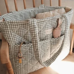 Diaper Bag - Gingham Sage