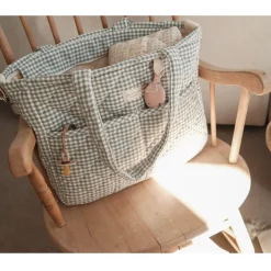 Diaper Bag - Gingham Sage