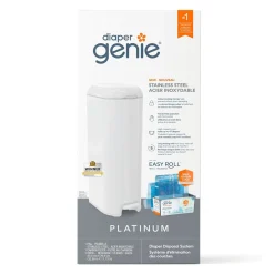 Diaper Genie Patinum Pail - White (18 bags)