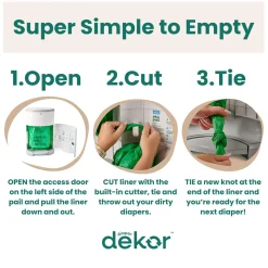 Diaper Pails Dekor Eko - White