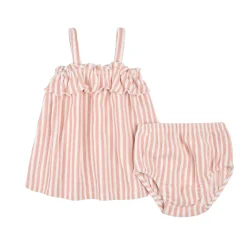 Dolphins Striped Dress 3-24m