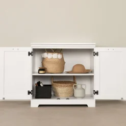 2-Door Storage Cabinet - Farnel Pure White
