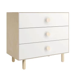 Dot 3 Drawer Dresser Whte/ Natural