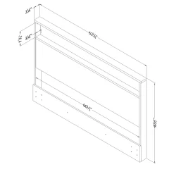 Double / Queen Headboard - Holland Natural Walnut